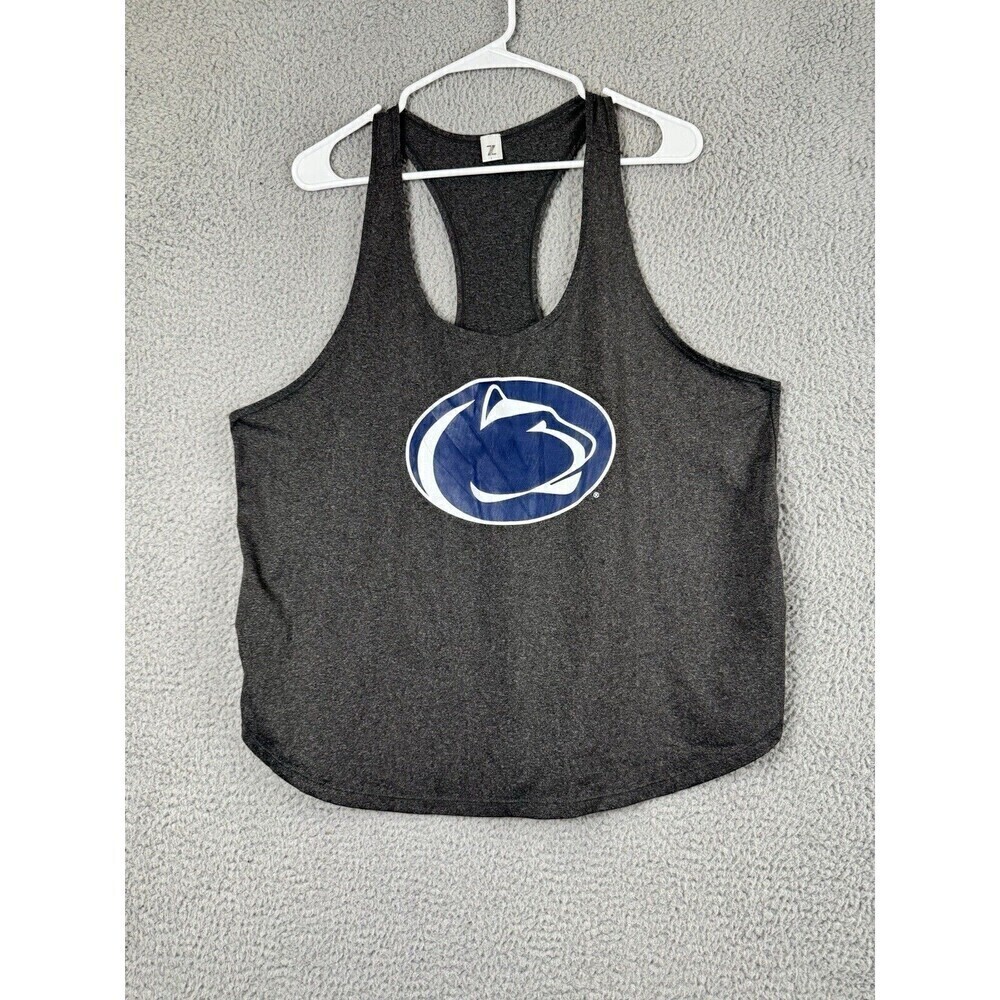 Penn State Tank Top Mens L Gray Lions Shirt Football